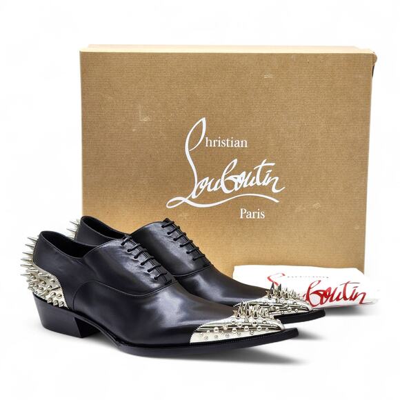 Christian Louboutin Cheliviss Meteor Leather Oxford Shoes EU 41 US 8 - $2695